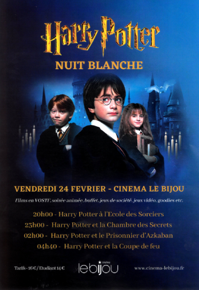 affiche cinéma bijou nuit harrypotter